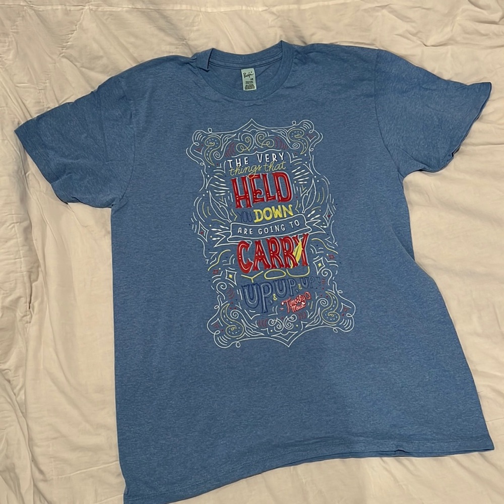Men’s Blue Disney Wisdom T-shirt size Large. Never worn.